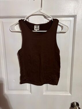 Brown Sleeveless Tank Top